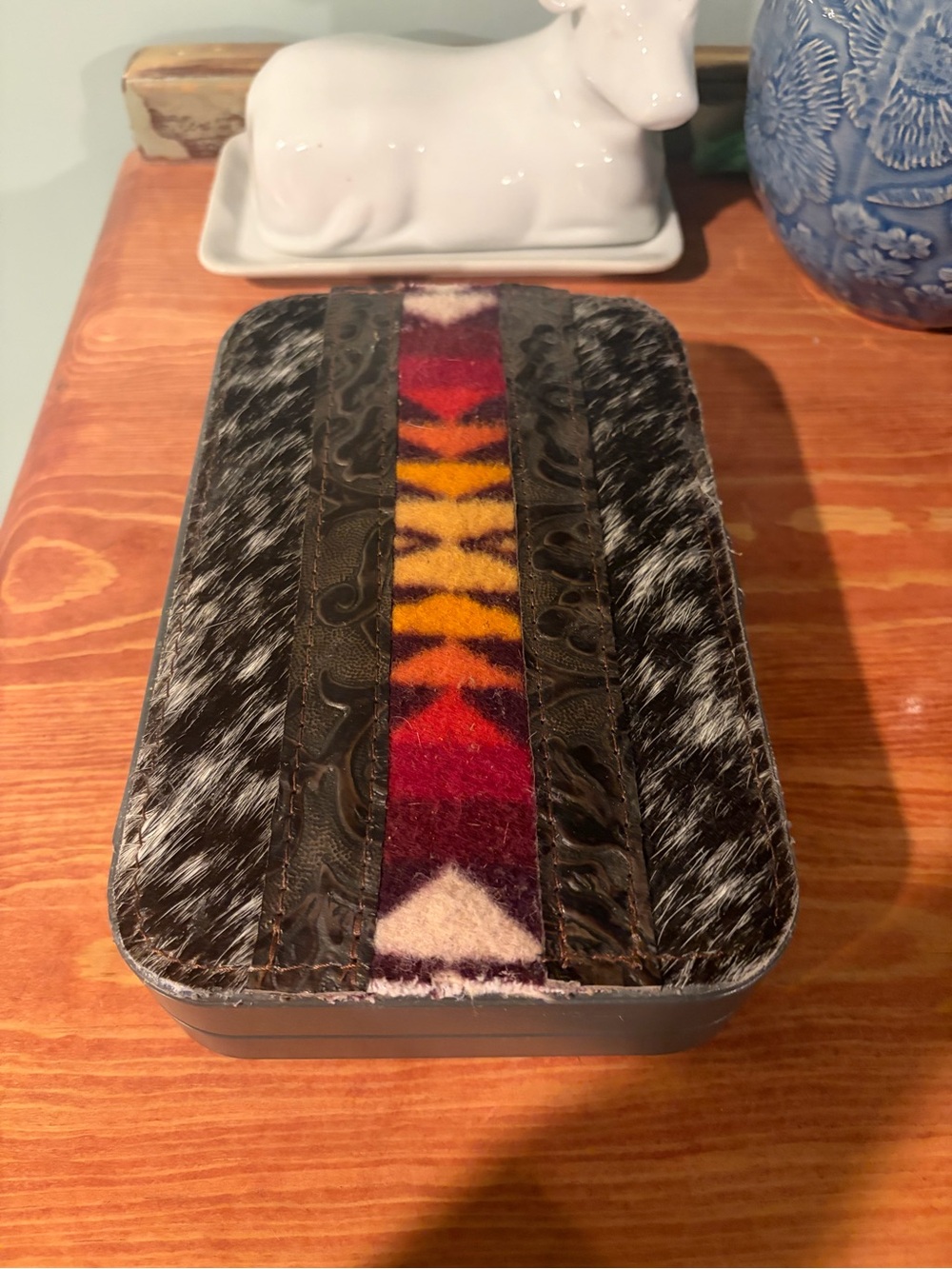 Pendleton & Cowhide Jewelry Box - Picture 8 of 8